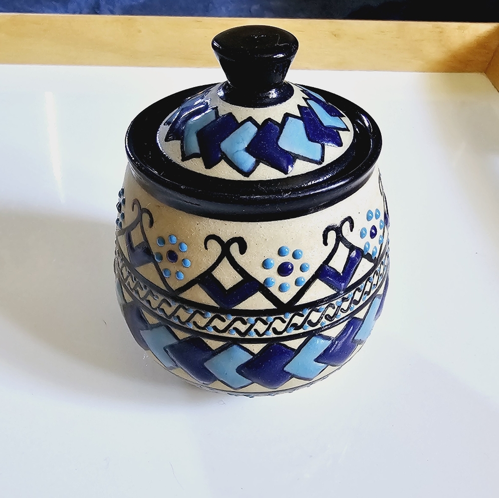 1996 Servin Mexico Art Jar with Lid